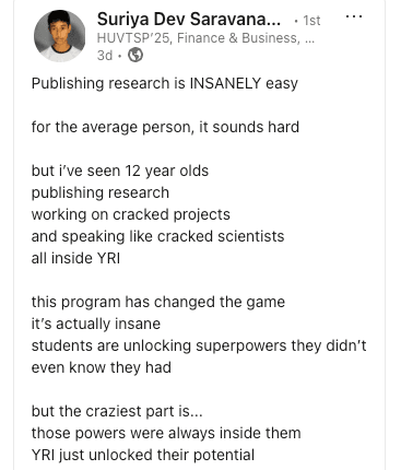 LinkedIn testimonial 1